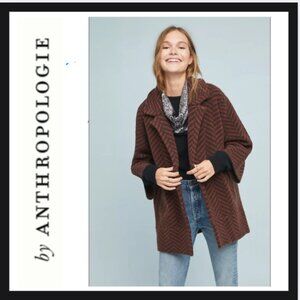 Anthro Moth Paloma Sweater Jacket Chevron